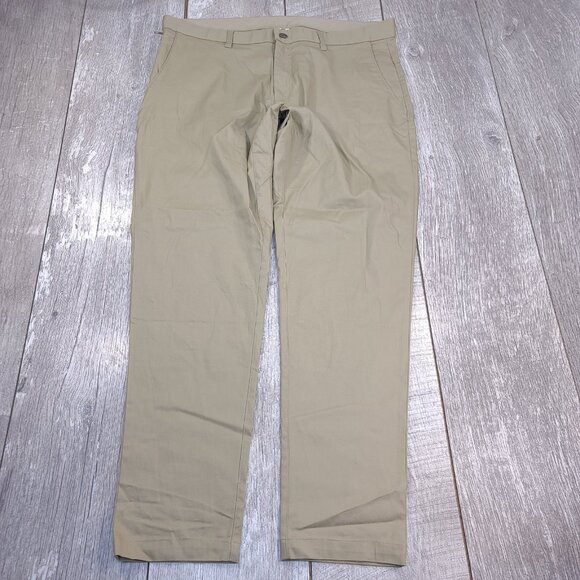 Fabletics Pants Mens 36x30 Modern Slim Fit The High Side Chino Beige Straight - Picture 2 of 9